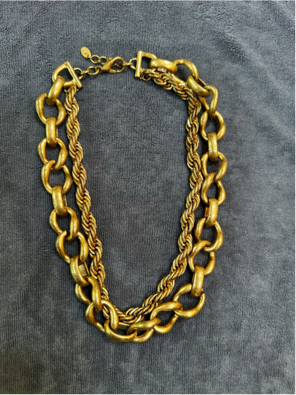 Zara Gold Tone Chunky Chain Necklace